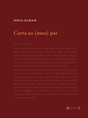 cover image of Carta ao [meu] pai